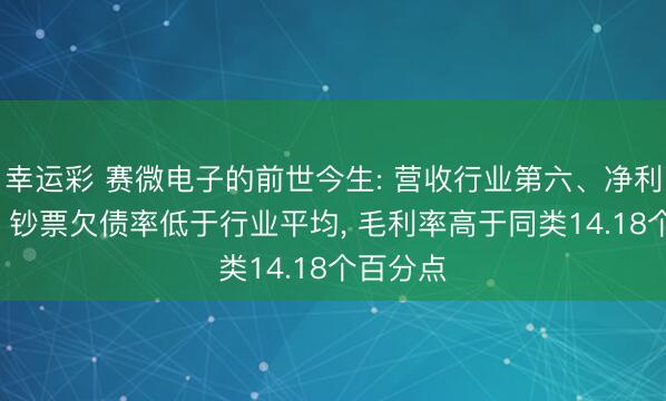 幸运彩 赛微电子的前世今生: 营收行业第六、净利润第二, 钞票欠债率低于行业平均, 毛利率高于同类14.18个百分点